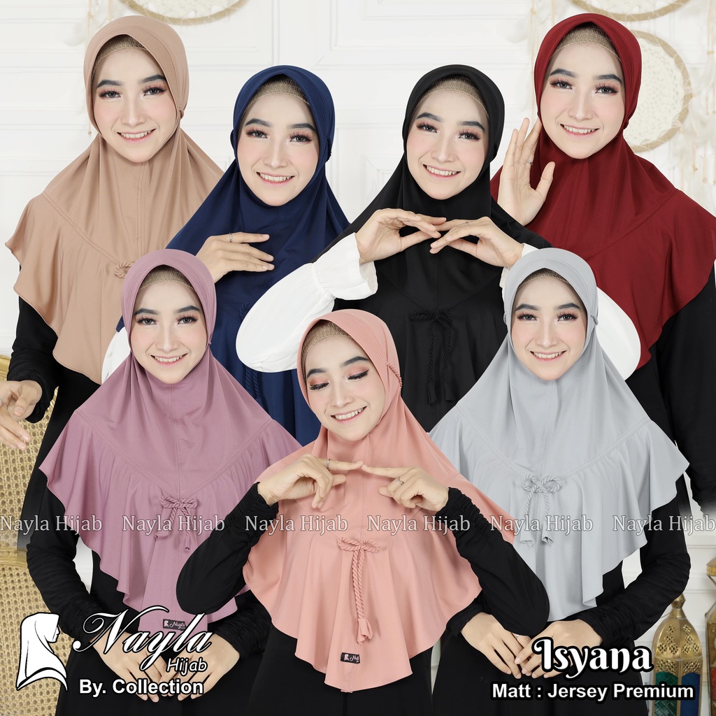 Kerudung Instan Tali Kepang Isyana Hijab Instan Jersey Airis Jilbab Terbaru Nayla Hija'b