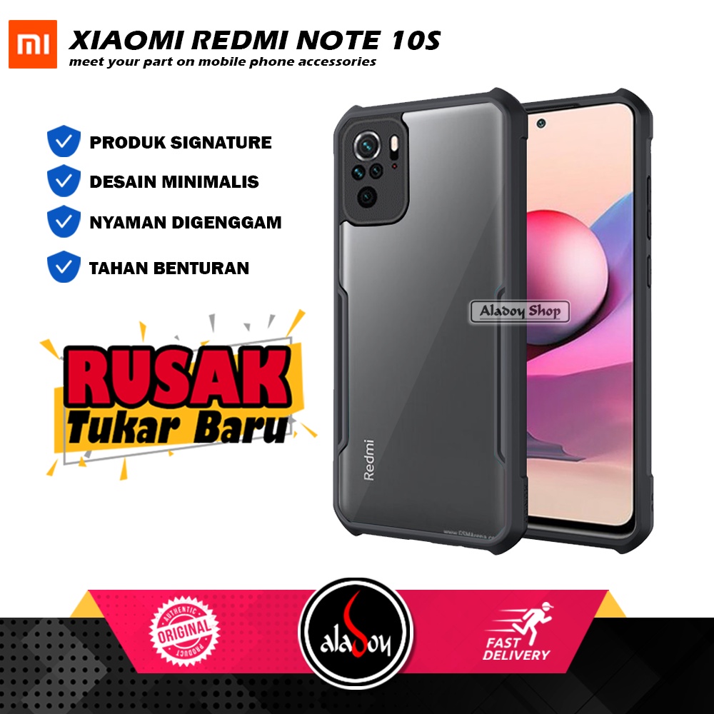 Case Xiaomi Redmi Note 10S Armor Fusion Shockproof Transparent Premium Casing