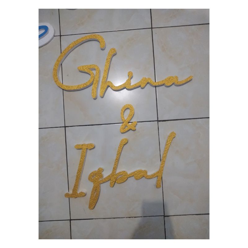 Styrofoam Nama untuk backdrop