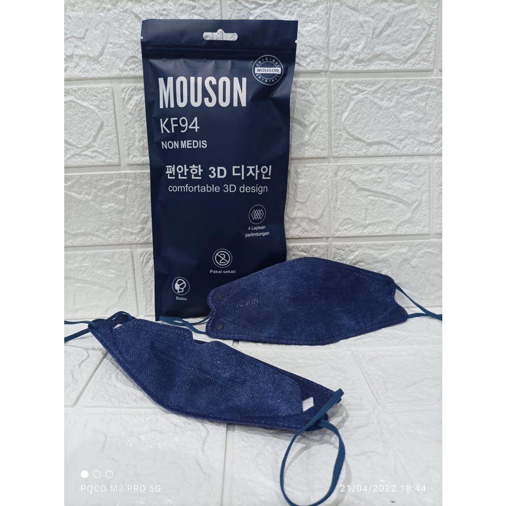 MASKER KF94 MOUSON ISI 10PC Masker KF 94 4ply Masker 4D EVO isi 10pcs-KF94 MSN NAVY