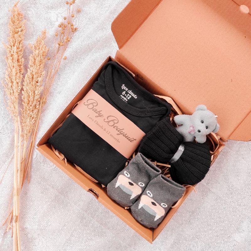 Hampers bayi / kado bayi /gift box-Baby kode 12 hitam