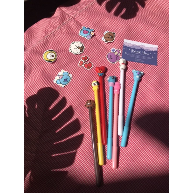 

Pulpen Gel BT21 Tata RJ Cooky Shooky Chimmy Mang Koya