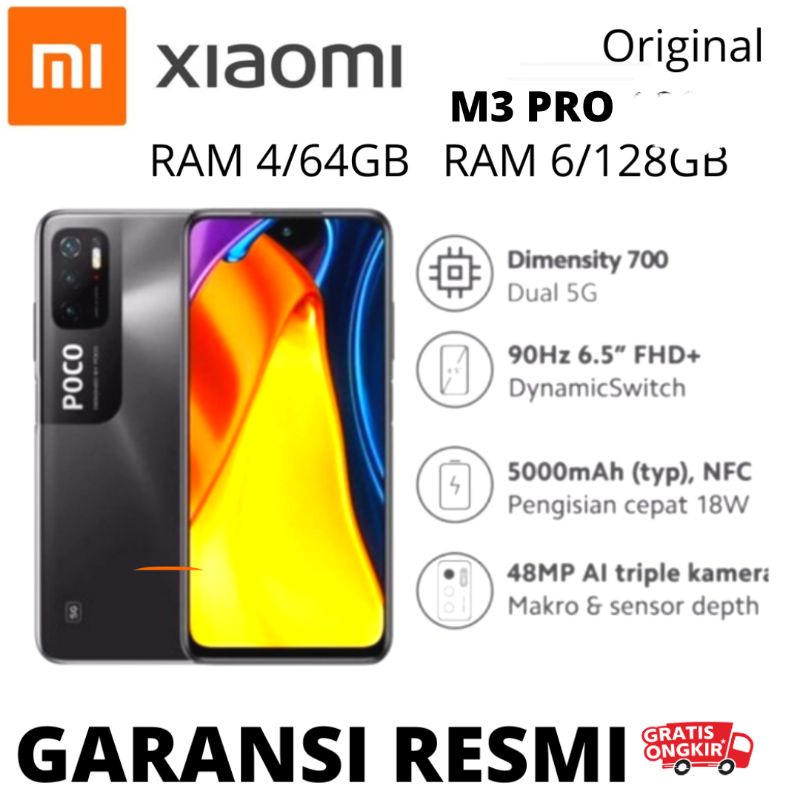 POCO M3 PRO RAM 4/64GB ,6/128GB GARANSI RESMI