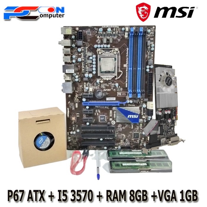 Motherboard Intel LGA 1155 P67 4 Slot ram VGA Offboard ASUS / GIGABYTE