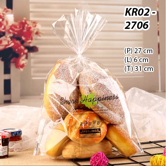 

Plastik Roti Tawar KR02-2706 (-+100pc)/ Kemasan/ Bungkus/ Packaging Roti