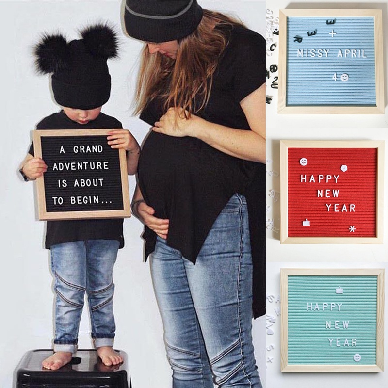 Letter Board - Papan Nama Bayi - Felt Letter Board - Papan Tulis Custom - Letter Board Kekinian SmileGirl 25x25-1