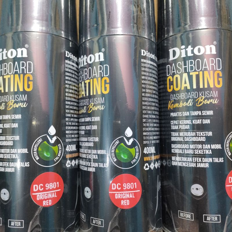 Diton Dashboard Coating Original Red 9801 DC 9801 400ml Pilok Pilox Cat Diton Dashboard Coating Cat Semprot Dashboard Coating