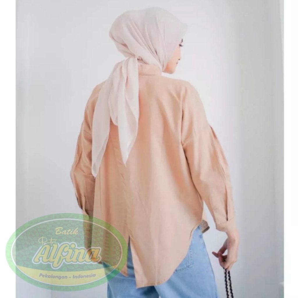 Kemeja Wanita Oversize / Nelka Linen Shirt