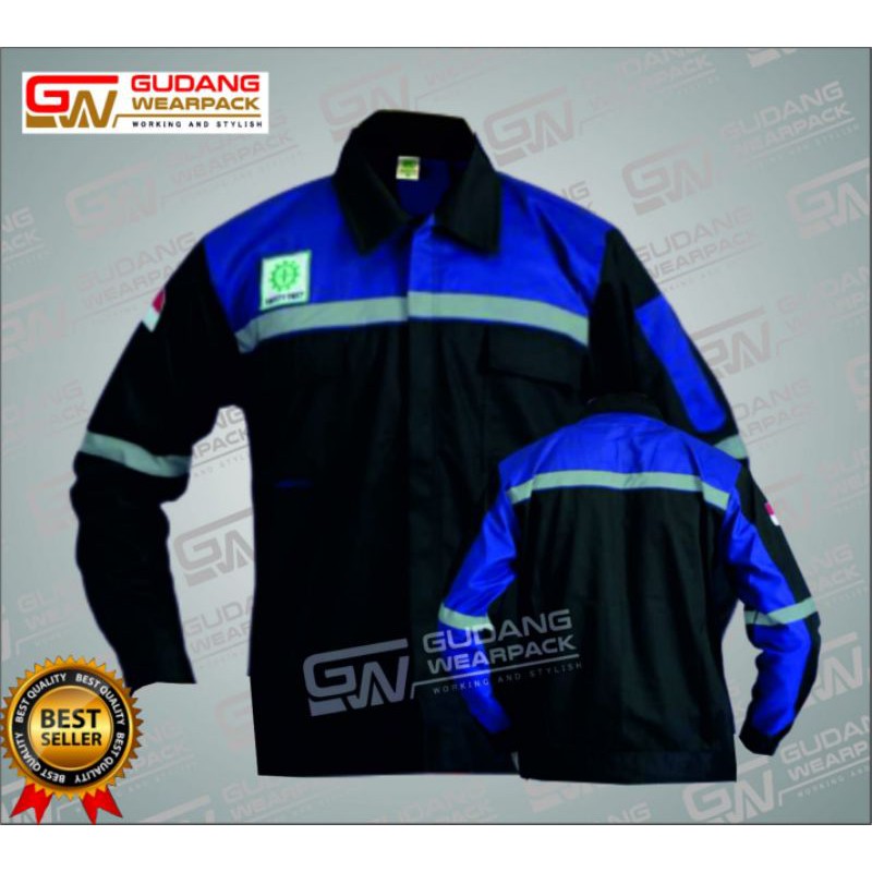 Gudang Wearpack - Baju Kerja Seragam Proyek Warna Hitam Benhur