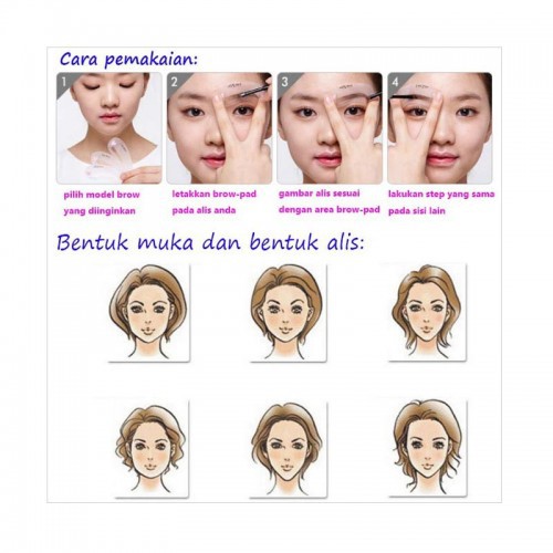 Cetakan Alis Mini Brow Class Isi 3 Pola Cetak Alis / pencetak alis / cetakan alis / mini brow class