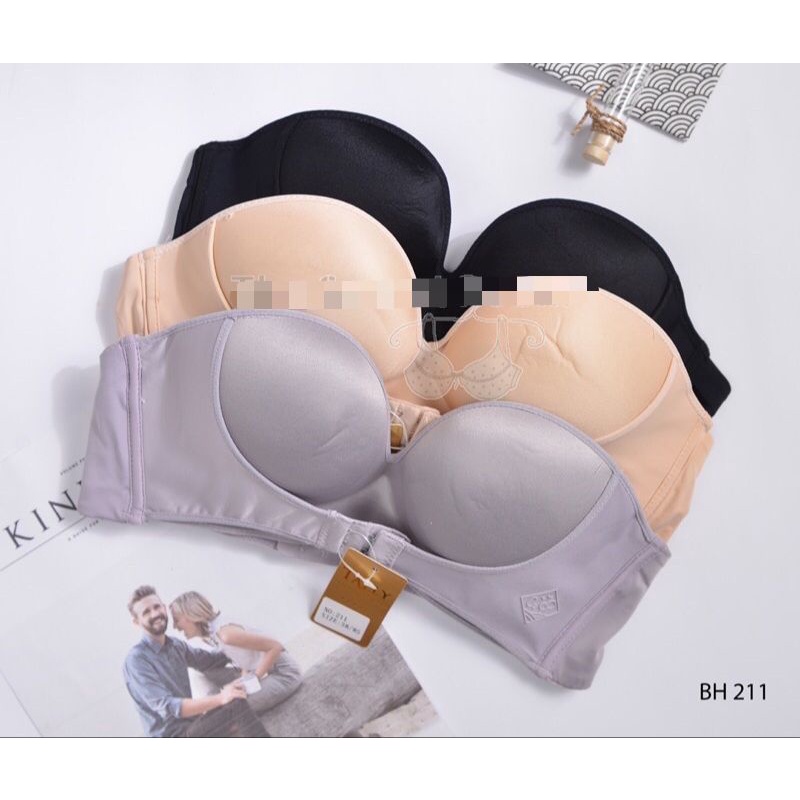 BH BRA TALLY 211 BISA KAIT DEPAN TANPA TALI  - Tally 211 bra BH Strapless Tanpa Kawat setengah cup Push Up Cup B - BRA KEMBEN BH PESTA KAWAT SIZE 32 34 36 38 - ARA98STORE