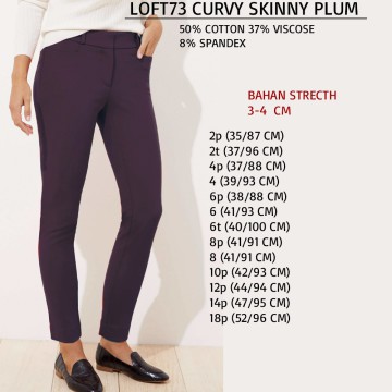 Celana Skinny Jeans Wanita (LOFT73 CURVY SKINNY PLUM)