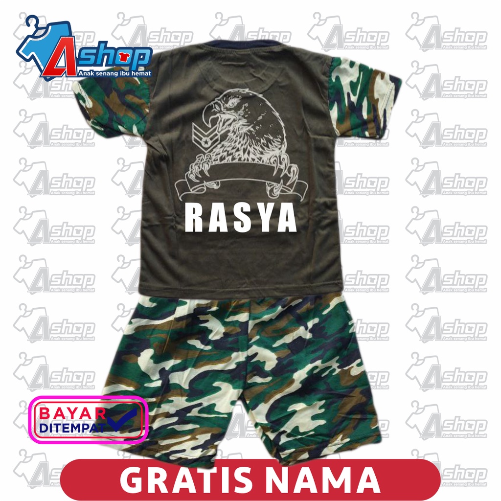 Baju Anak Army Setelan Army Pendek