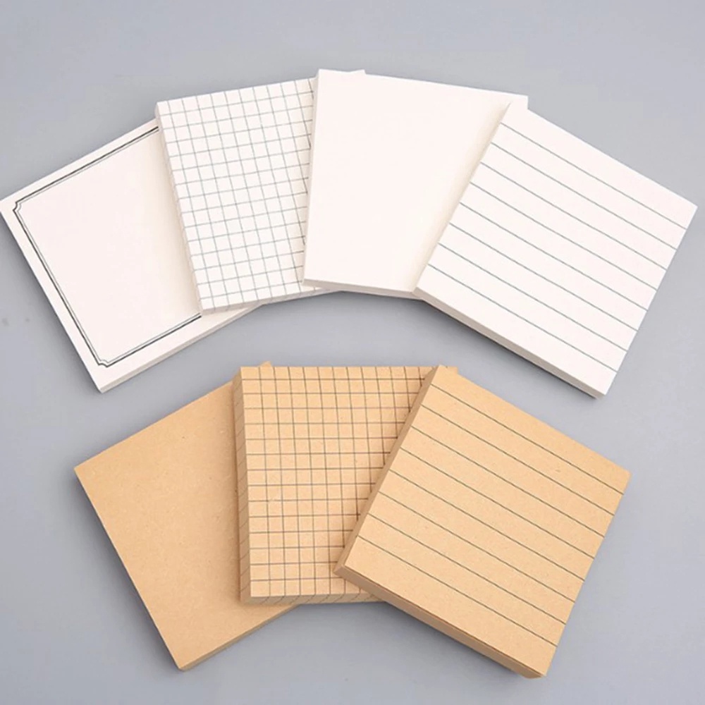 Lanfy 80 Lembar / Pc Sticky Note / Memo Pad Bahan Kertas Kraft Untuk Kantor / Sekolah