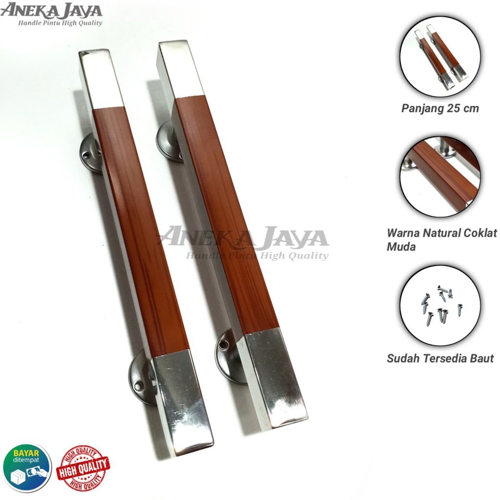 Satu set handle kunci pintu rumah 25 cm murah minimalis tarikan pintu stainless gagang pintu terbaru