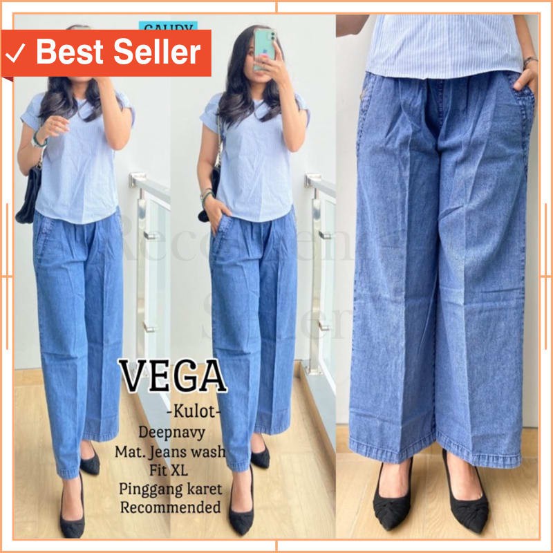 PROMO CEPAT KIRIM CELANA WANITA MODERN ORI / Vega kulot// kulot jeans washed