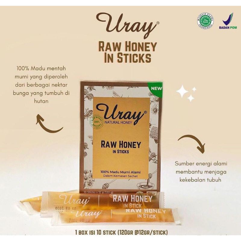 

Madu Uray Stick Sachet 10 stick x 12 gram Raw Honey