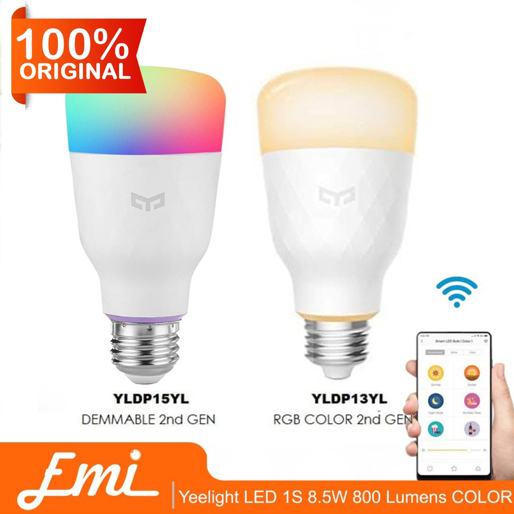 Yeelight LED Smart Bulb 1S E27 8.5W 800 Lumens smart WIFI - 1s RGB COLOR