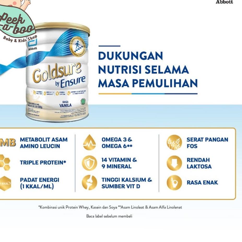 

Terbaru! GOLDSURE BY ENSURE VANILA 900GR 400GR SUSU NUTRISI DEWASA ,,