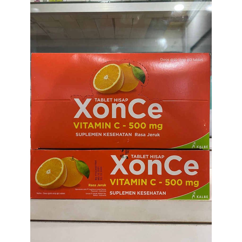 Xonce Tablet hisap isi 2 tablet Vitamin C Rasa Jeruk