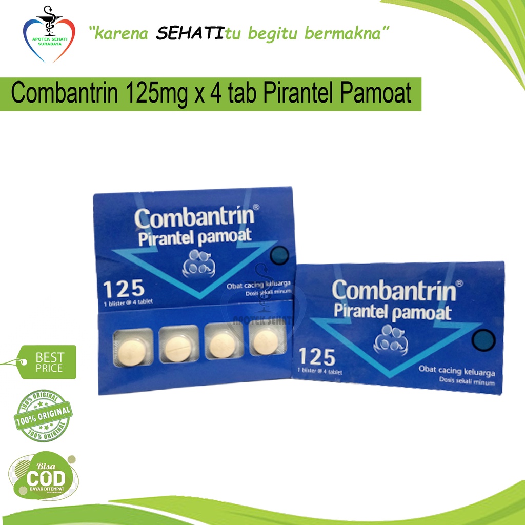 Combantrin Tablet 125mg Obat Cacing Dewasa