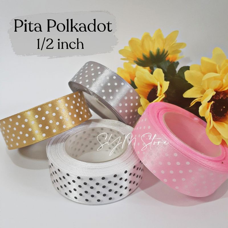 

PER METER Pita Satin Polkadot | Pita Satin Warna | Pita Satin | Pita