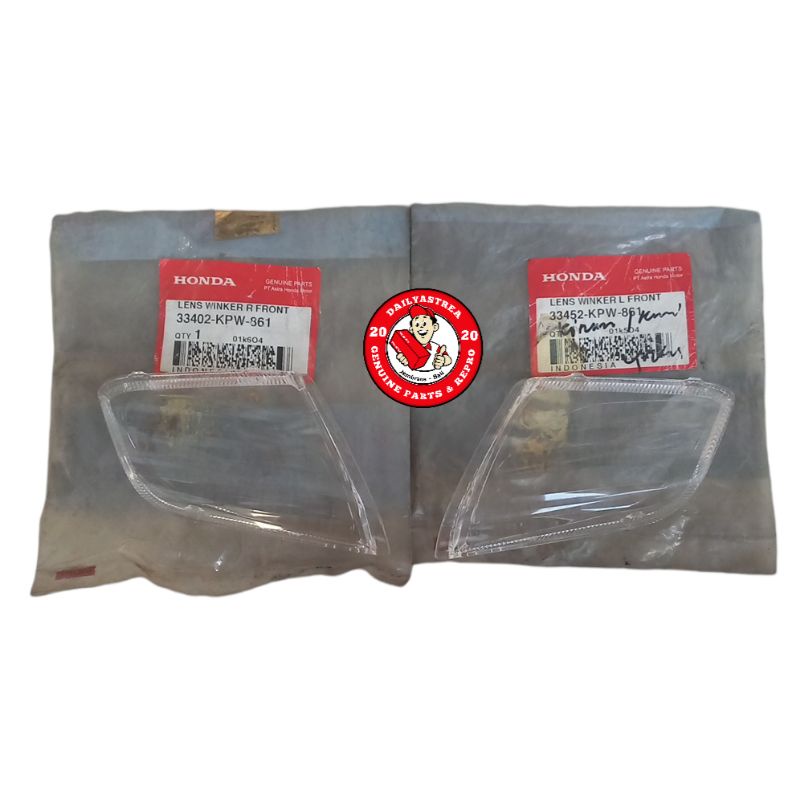 KACA MIKA LAMPU SEIN RITING DEPAN KANAN KIRI HONDA KIRANA 125 ORIGINAL ORI AHM 33402-KPW-861
