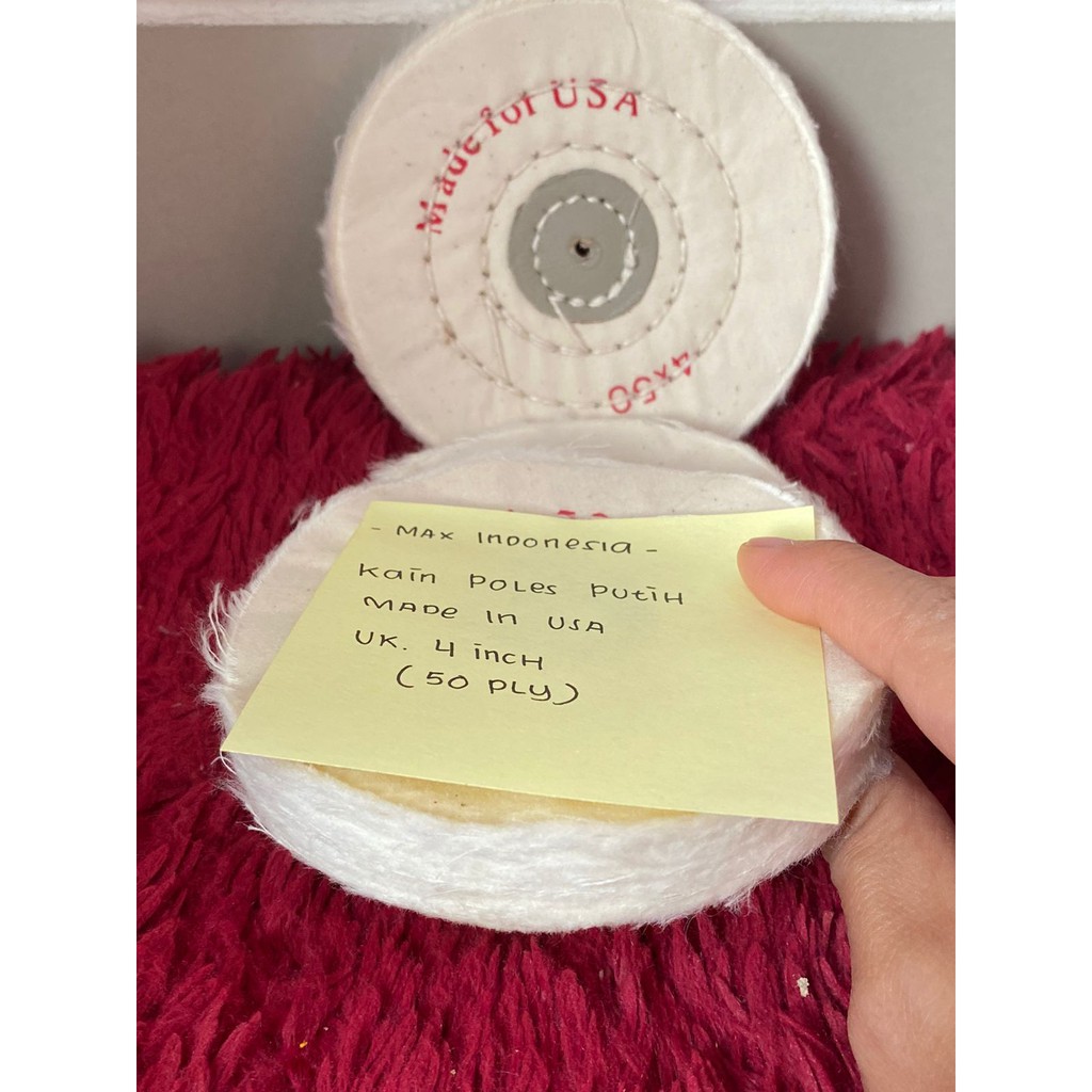 KAIN POLES PUTIH 4inch USA 50 ply/ KAIN POLES PUTIH LEMBUT 4inch 50ply