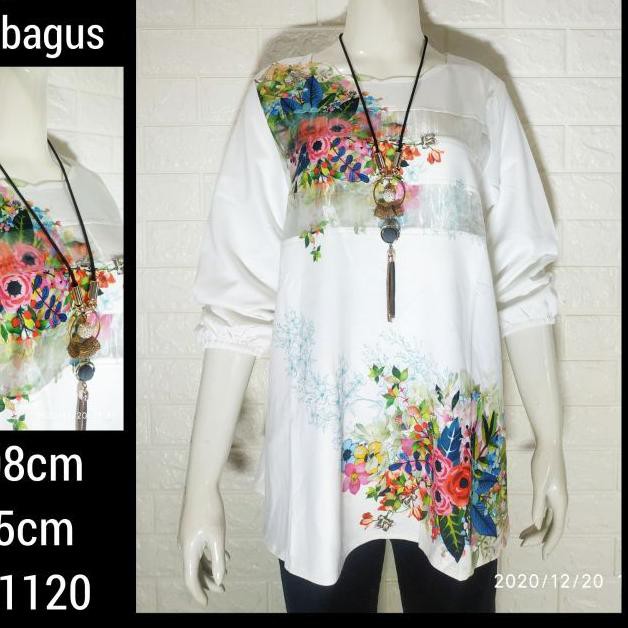 ✲ BLOUSE PUTIH IMPORT WANITA MOTIF BUNGA ➽