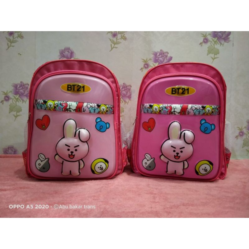 tas LED anak perempuan/tas BT21 sekolah/tas anak perempuan/tas ransel/
