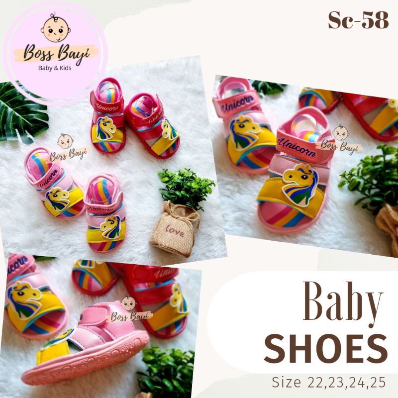 BOSS BAYI - Baby Girl Shoes / Sepatu Sandal Bayi Anak Perempuan Bunyi Cit-Cit