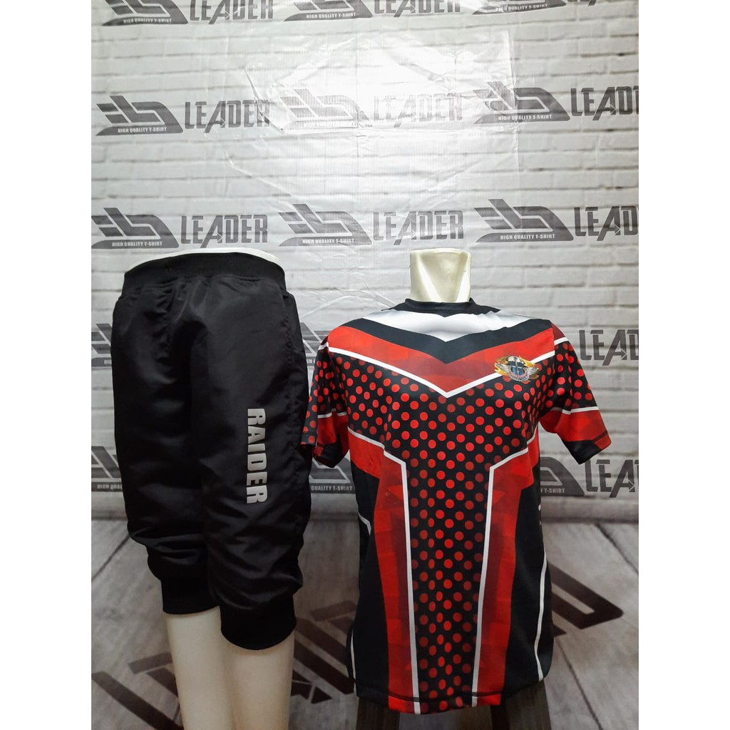 BAJU OLAHRAGA SETELAN JOGER TNI AD MERAH CORAK PRINTING SUBLIM FULLPRINT