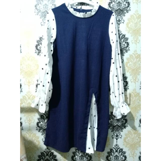 Tunik blouse polkadot premium