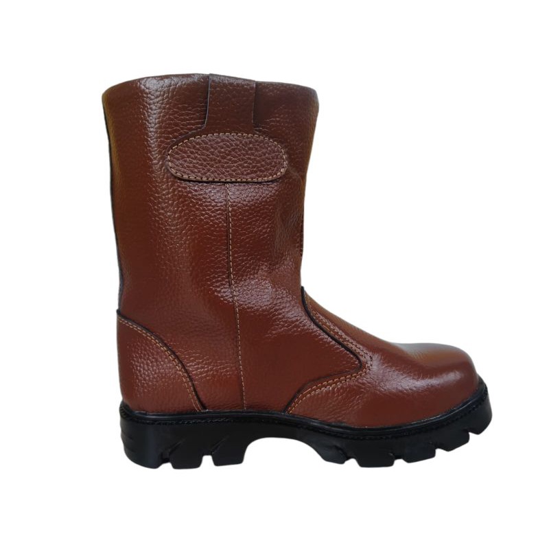 Sepatu PDL King Steel Kulit Coklat Ujung Besi Safety