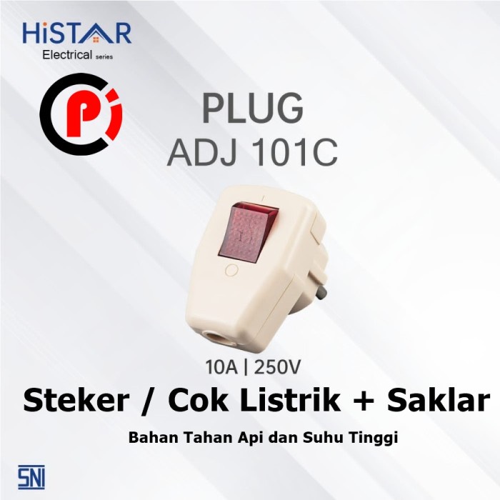 HISTAR AJD101C Steker Arde Saklar Switch Lampu Indikator Cok Listrik