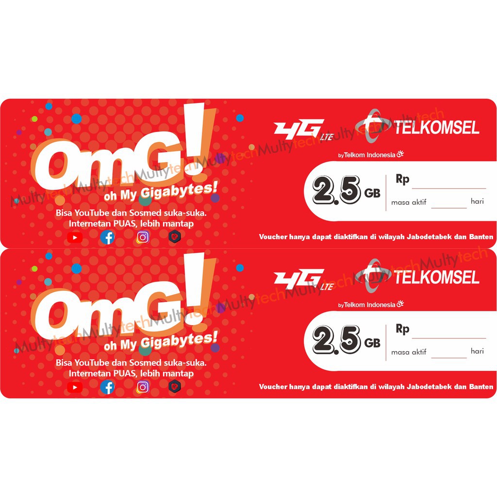 Voucher Telkomsel 2,5GB Jateng DIY