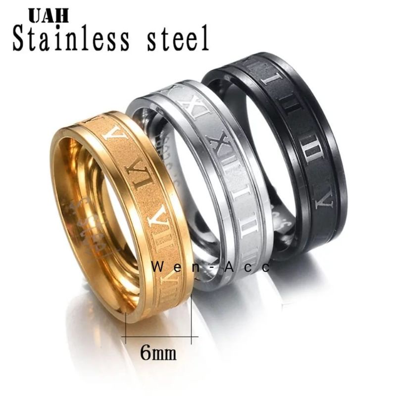 Cincin Titanium Hitam Dan Silver Pria Model Terbaru