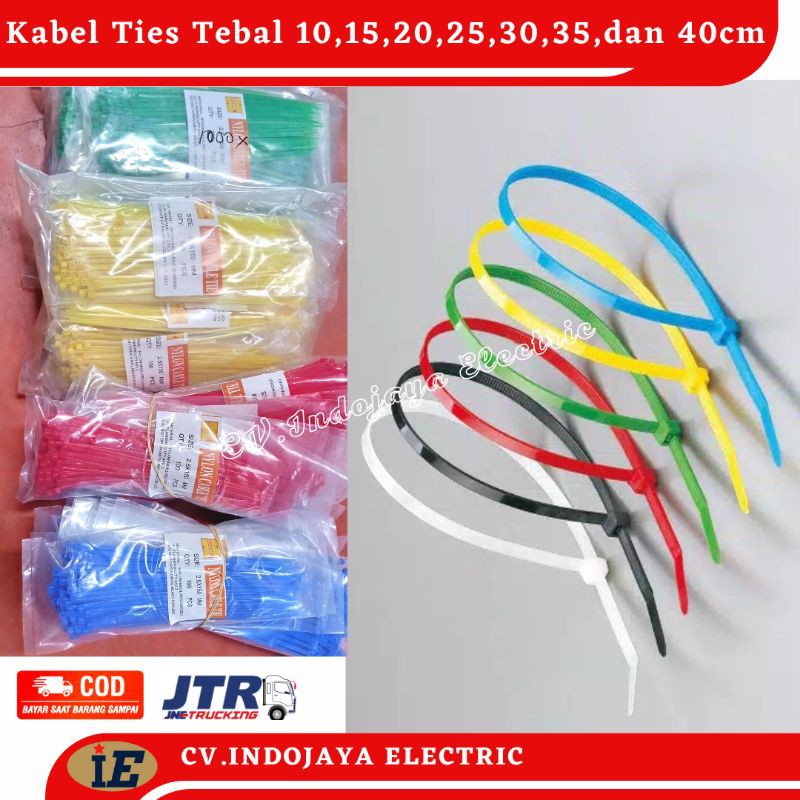 Kabel Ties Ukuran 2,5mm Panjang 10 cm,15,cm,20cm,25cm,30cm,35cm dan 40 cm