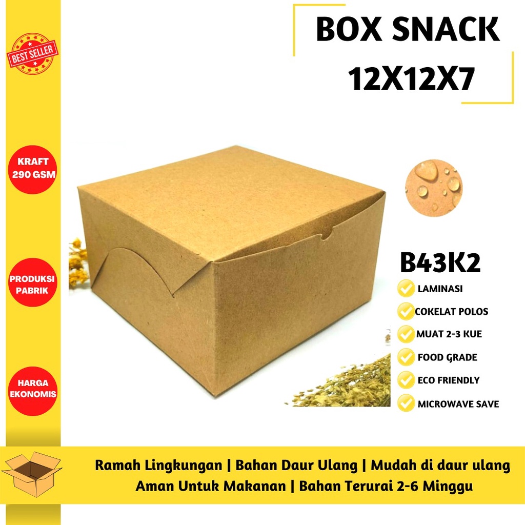 Box Snack Dus Snack Snack Box 12X12X7 (B43K2-Laminasi)