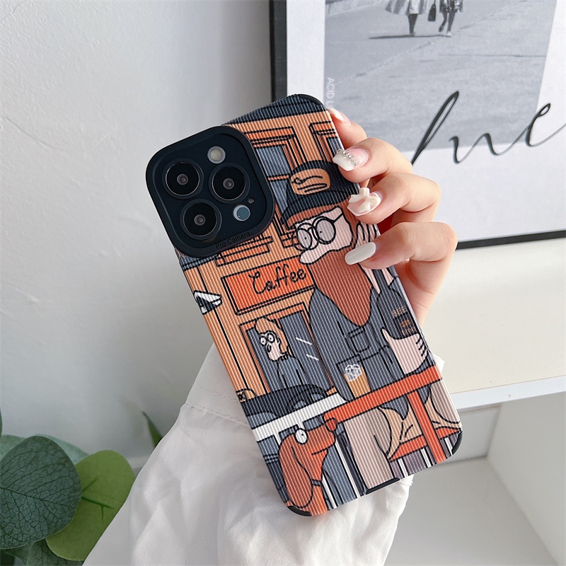 Soft case Silikon Motif Kartun Ilustrasi Untuk iphone 11 pro max 12 13 pro max X Xs max XR 7plus 8plus 7 8 se2020