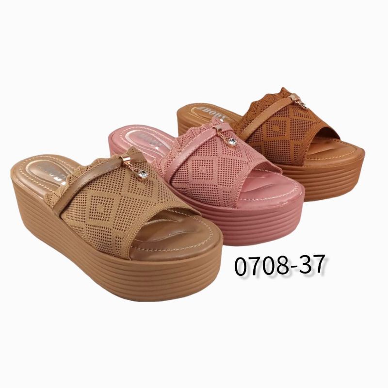 SANDAL WEDGES IMPORT WANITA NOBODY 0708-37