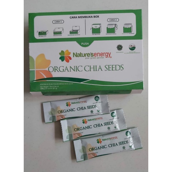 

nature energy Organic black chia seed 1 box 20 sachet @5g