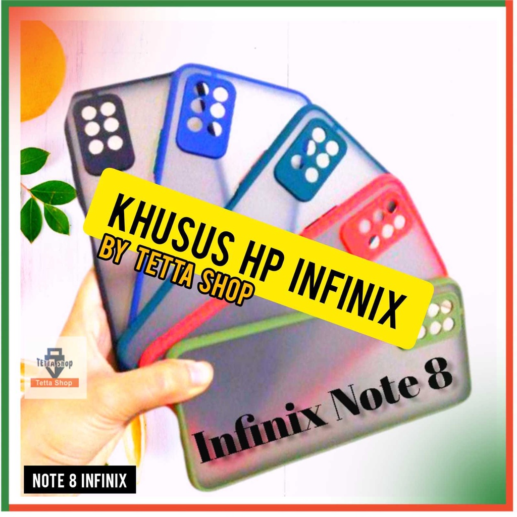 Case INFINIX NOTE 8 I Silikon Candy Dove Metal Transparan I Warna Warni Pinggiran I list keren