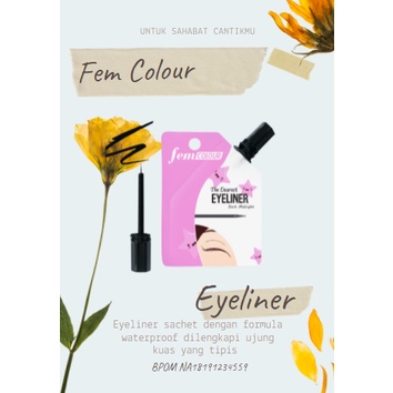 `ღ´ PHINKL `ღ´  [ESENSES] ESENSES fem eyeliner dark midnight  sachet travel size