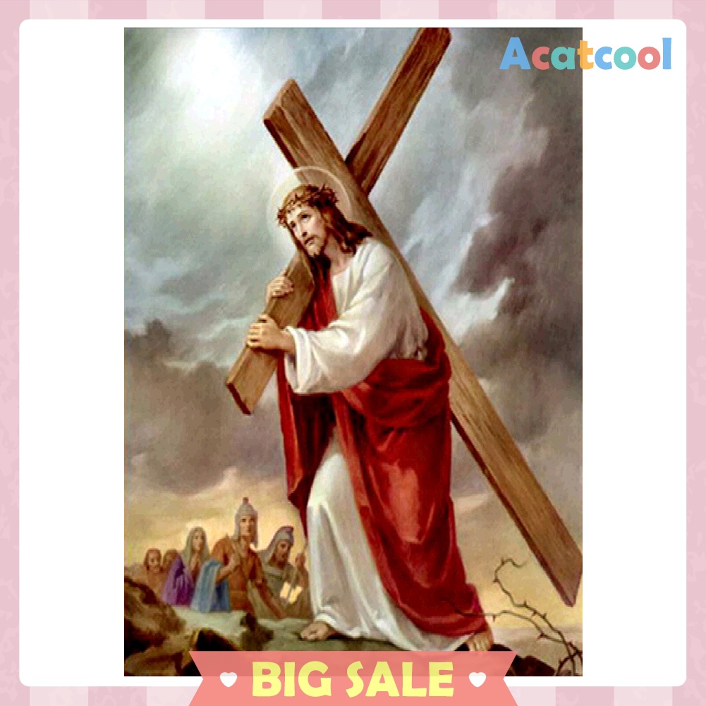 5D DIY Full Drill Diamond Painting Cross Religious Cross Stitch Embroidery