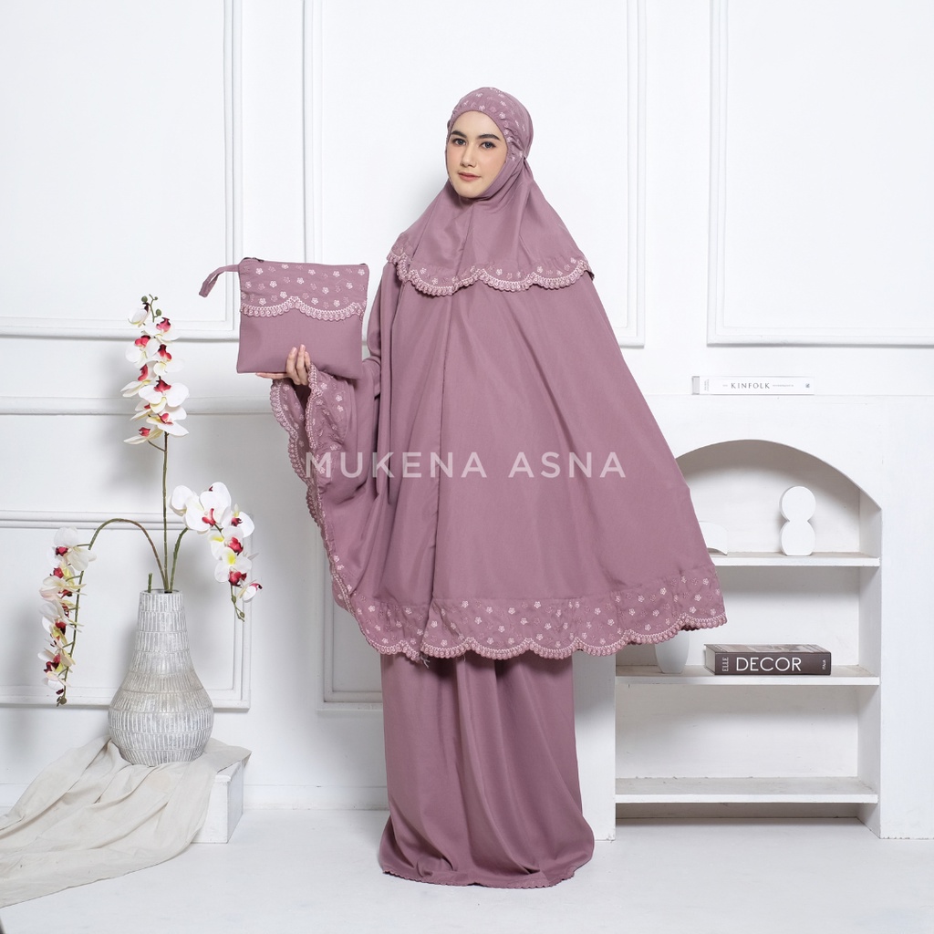 Mukena Dewasa Marwah Renda Bordir Premium