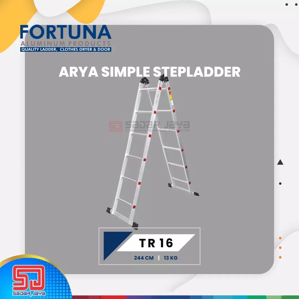 Fortuna Arya TR16 Tangga Lipat Aluminium Metal Steel