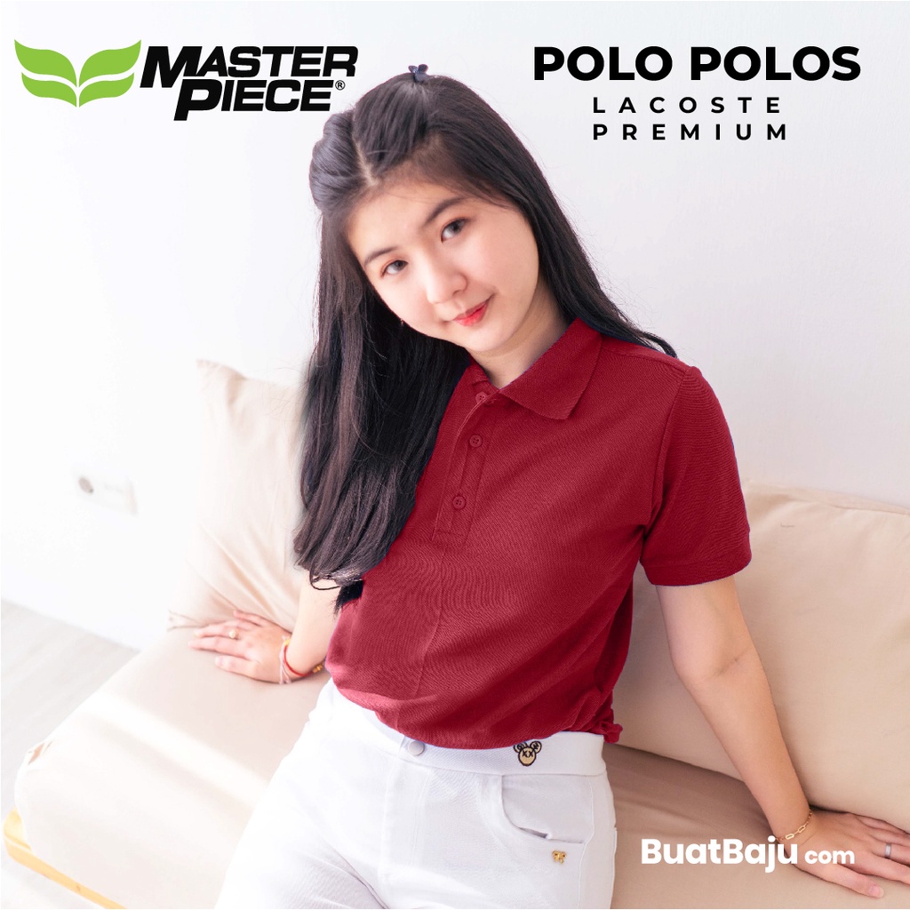 Poloshirt Kaos Kerah Polo Shirt Berkerah Lacoste Unisex - Maroon