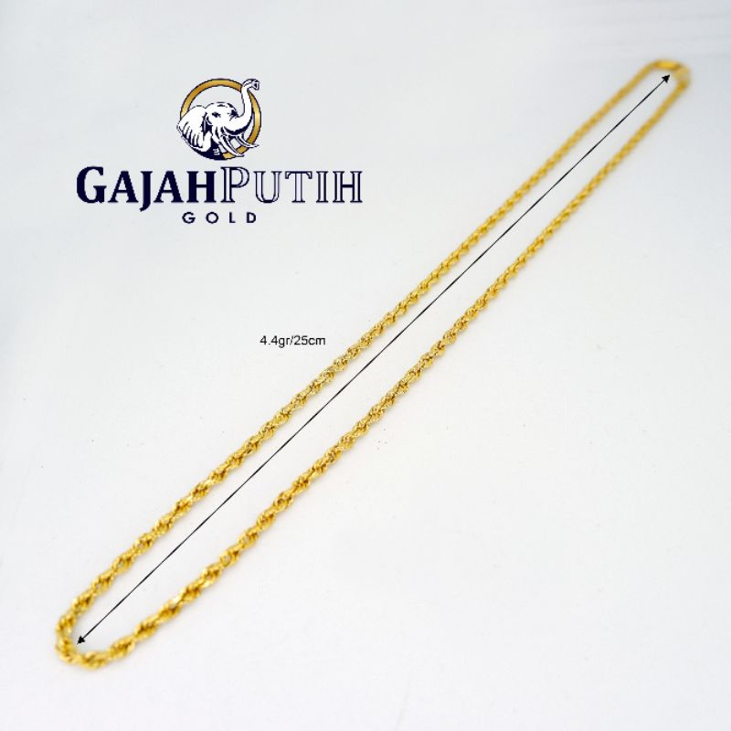 4,4gr Kalung Model Italy Tamparan Emas Asli Kadar 420 kodeN34425