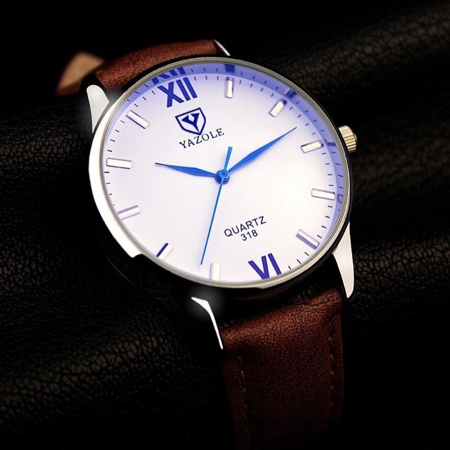 Yazole Ronaldo YZ318 Original Jam Tangan Pria Analog Premium Blue Crystal